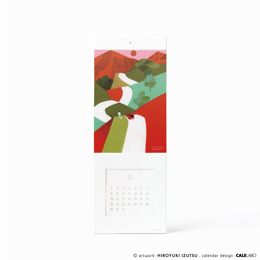 ポストカードを飾るカレンダー事例。作家：井筒啓之その3