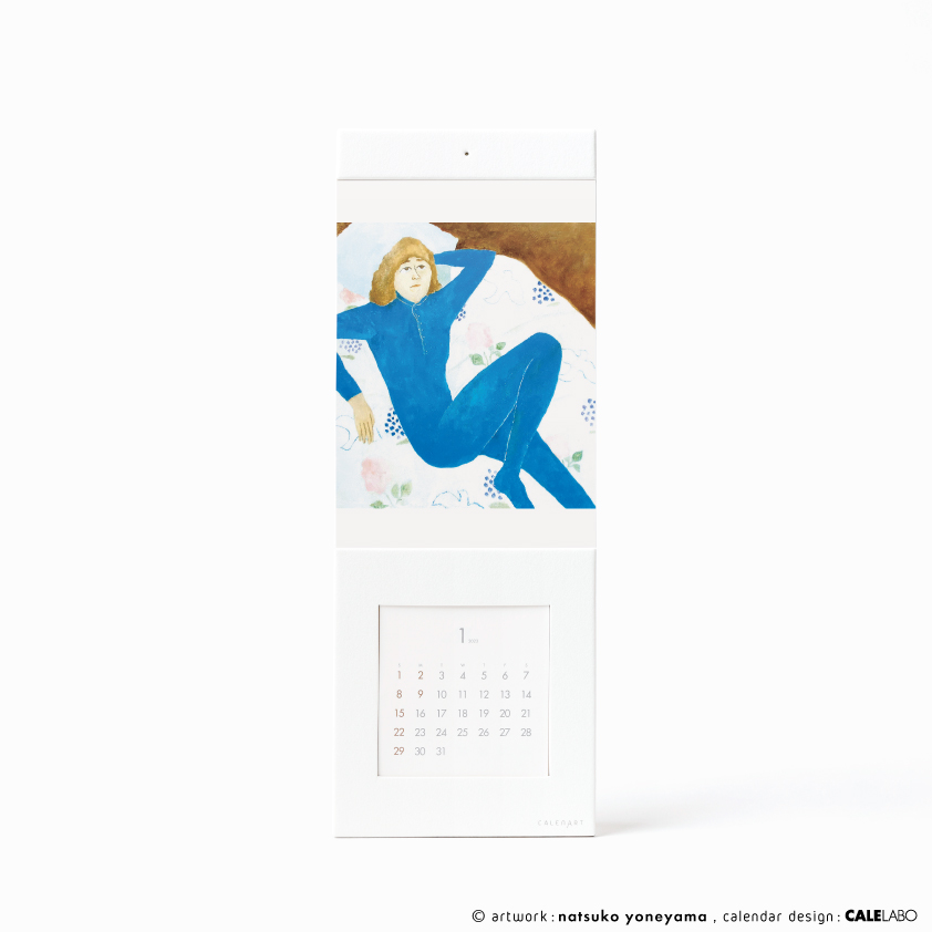 ポストカードを飾るカレンダー事例。作家：米山夏子その1