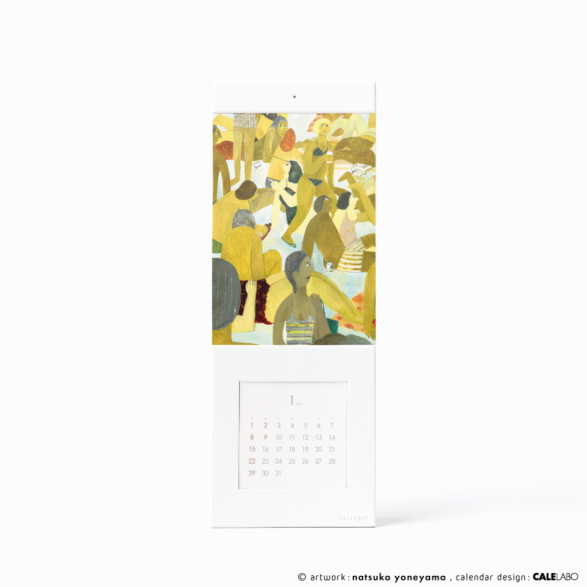 ポストカードを飾るカレンダー事例。作家：米山夏子その2