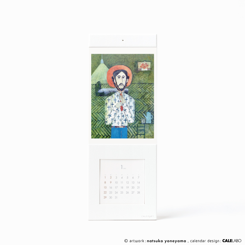ポストカードを飾るカレンダー事例。作家：米山夏子その3