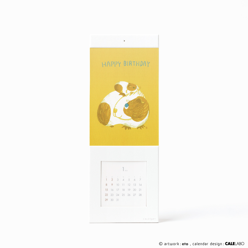 ポストカードを飾るカレンダー事例。作家：etoその4