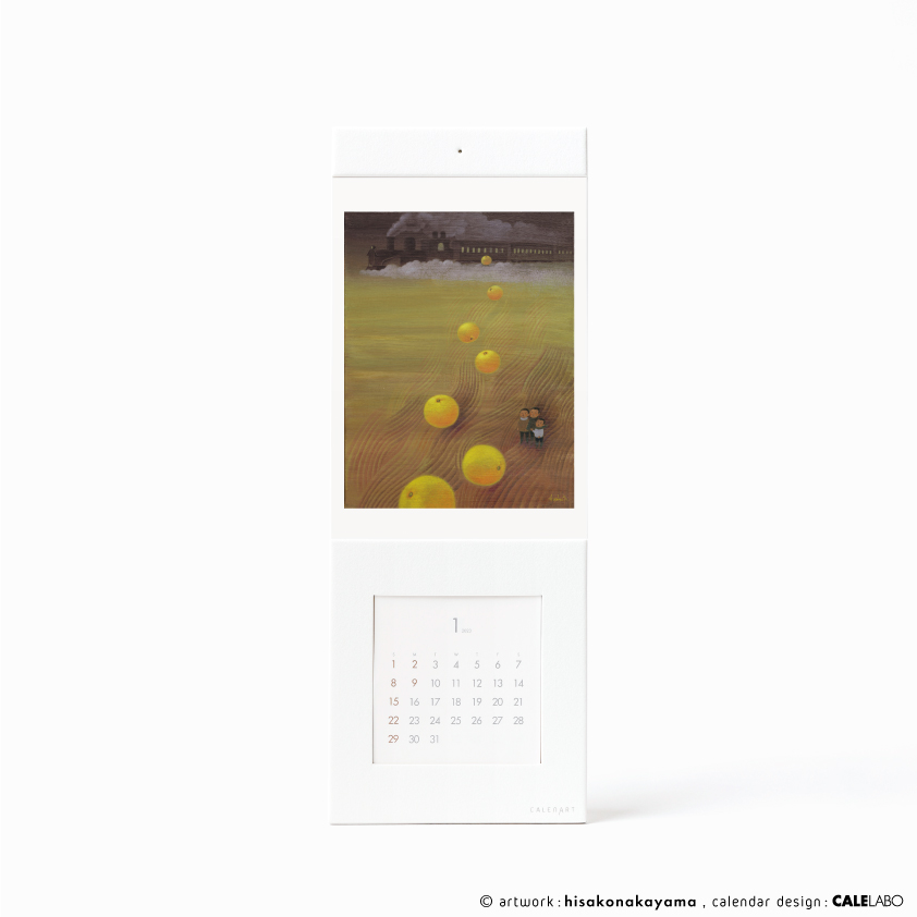 ポストカードを飾るカレンダー事例。作家：中山尚子その3