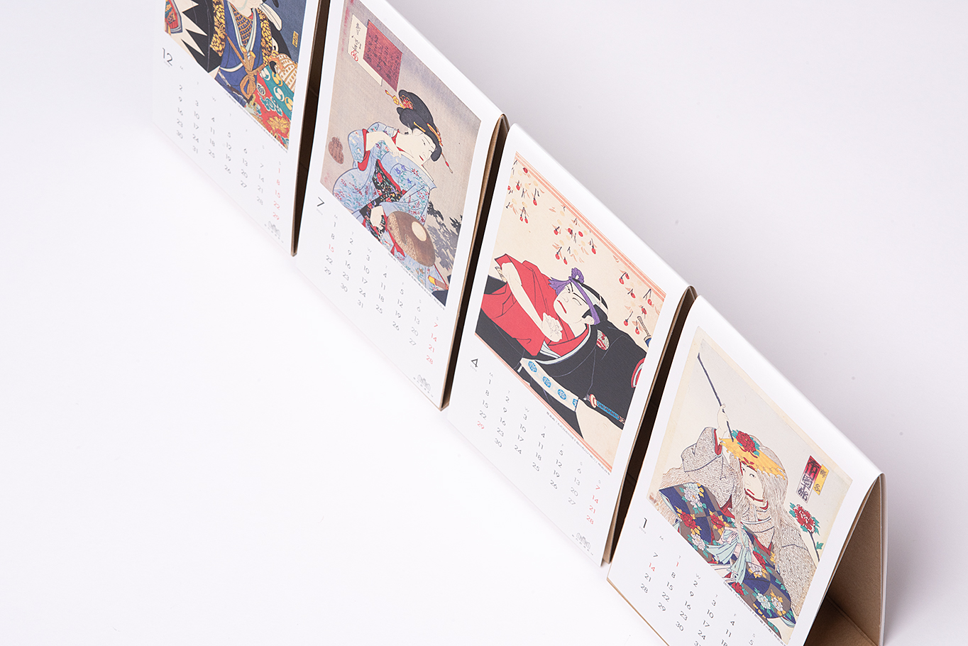 早稲田大学演劇博物館様の所蔵浮世絵によるオリジナル卓上カレンダーのデザイン制作事例