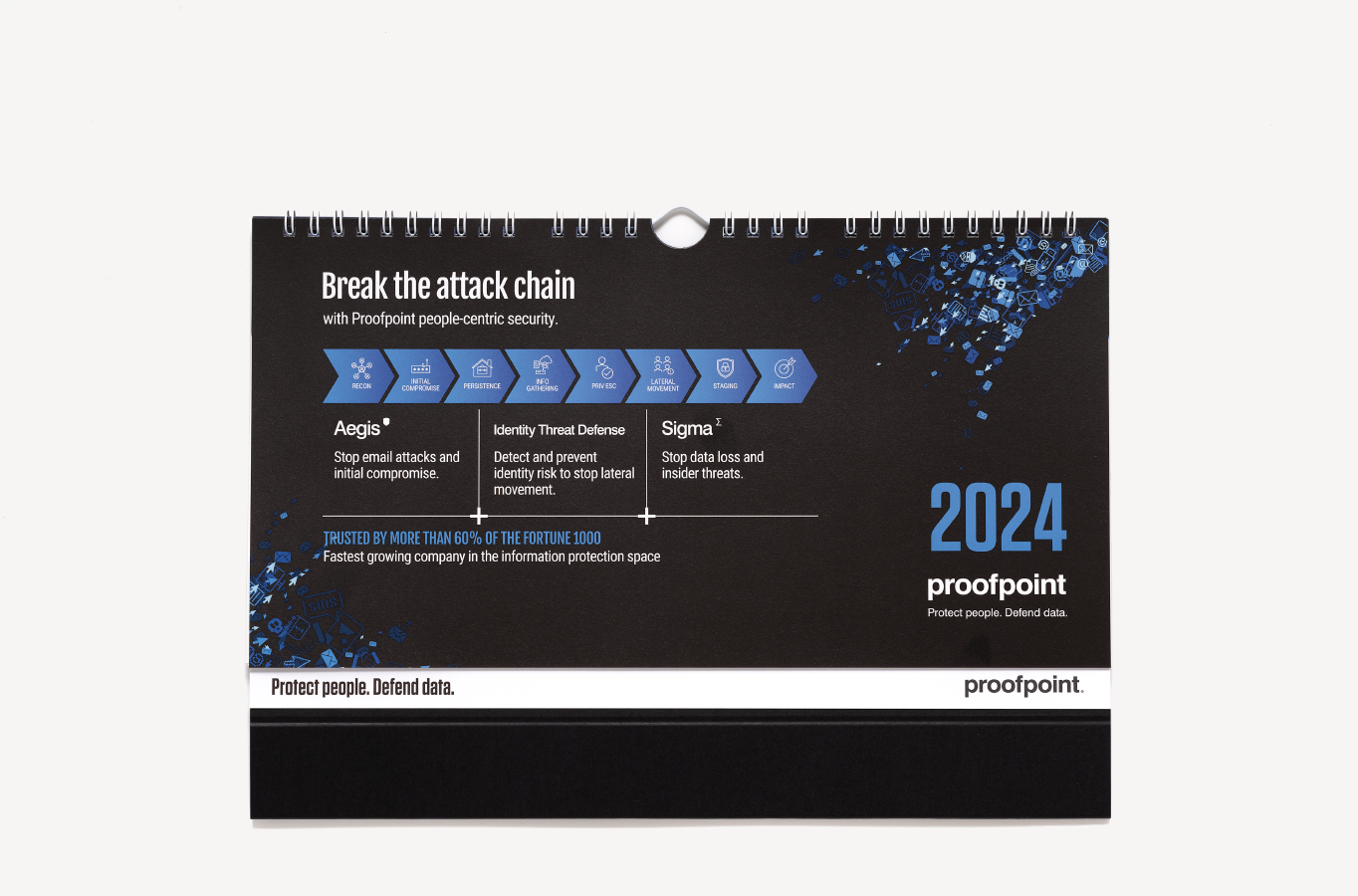 Proofpoint様の2024年卓上カレンダーの表紙