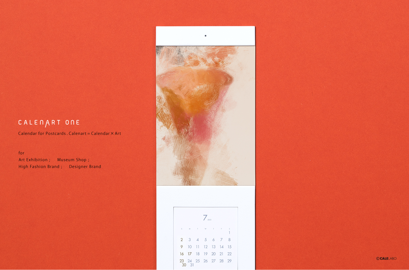 ポストカードを飾るカレンダー「CALENART ONE」